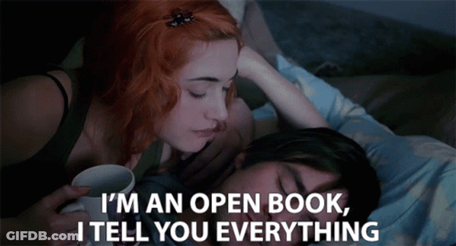 Open Book Tell Everything Kate Winslet GIF