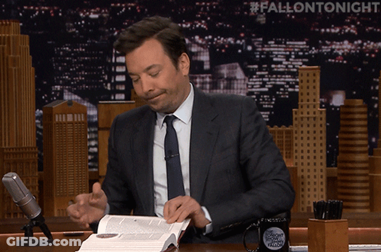 Open Book Thinking Jimmy Fallon Tonight GIF