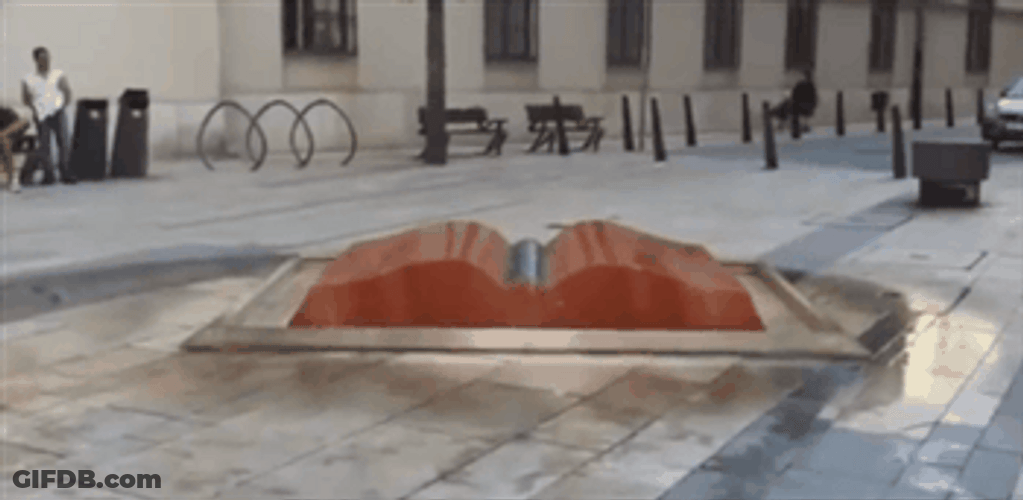 Open Book Water Fountain GIF