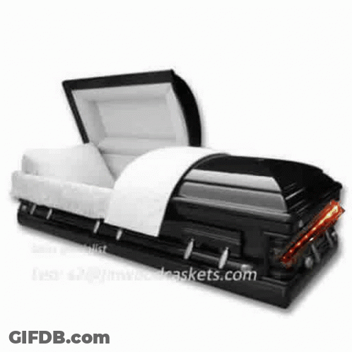 Open Coffin On Table GIF