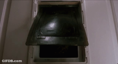 Open Door With Stainless Steel Sticker GIF