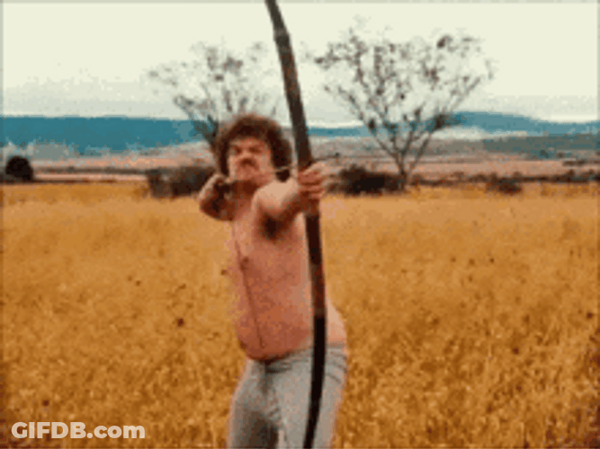 Open Field Shooting Arrow Run Away GIF