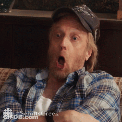 Open-Mouthed Man In Hat And Plaid Shirt GIF