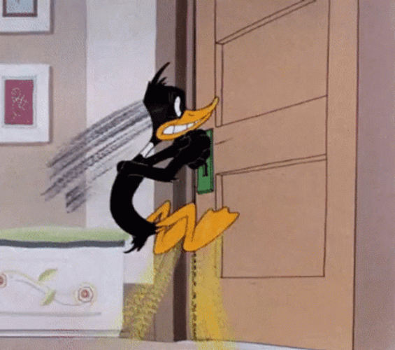 Open The Door Daffy Duck GIF