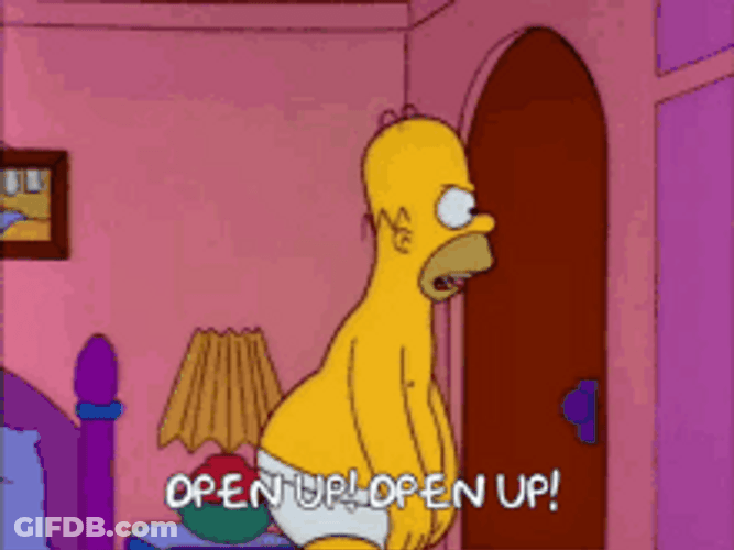 Open Up The Bathroom Door GIF
