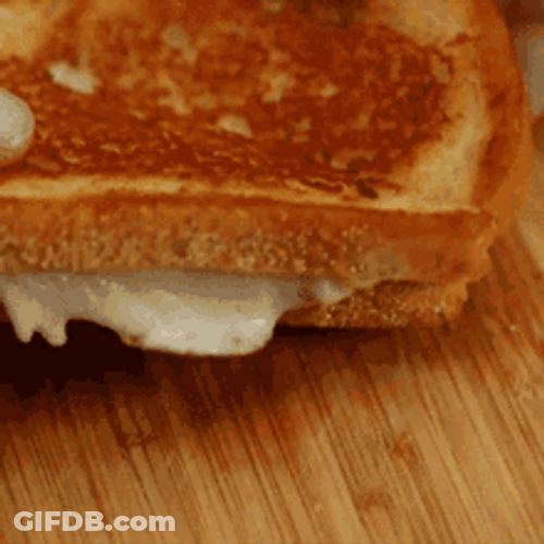 Opening A Grilled Cheese Sandwich GIF