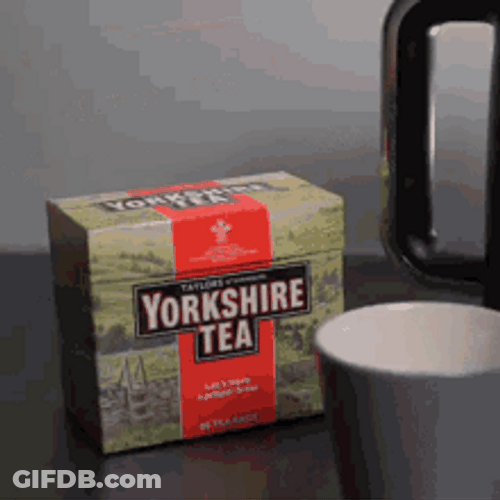 Opening Box Of Yorkshire Tea Bags GIF