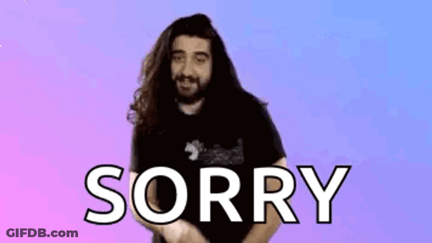 Opps Sorry Long Hair Man GIF