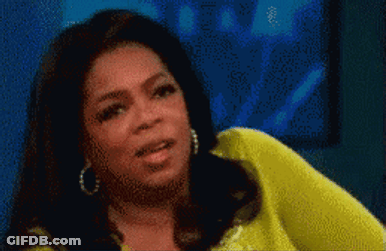 Oprah Sophisticated Shaking Head No GIF