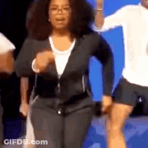 Oprah Winfrey Glasses Dancing Excited GIF