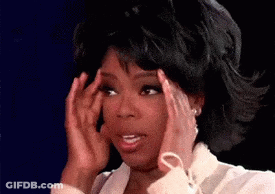 Oprah Winfrey Holding Head Funny Face GIF