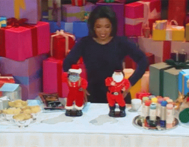Oprah Winfrey Santa Dance GIF
