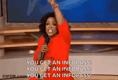 Oprah Winfrey Saying You Get An Infopass GIF