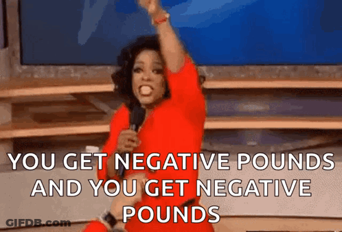 Oprah Winfrey Says You Get Negative Pounds GIF