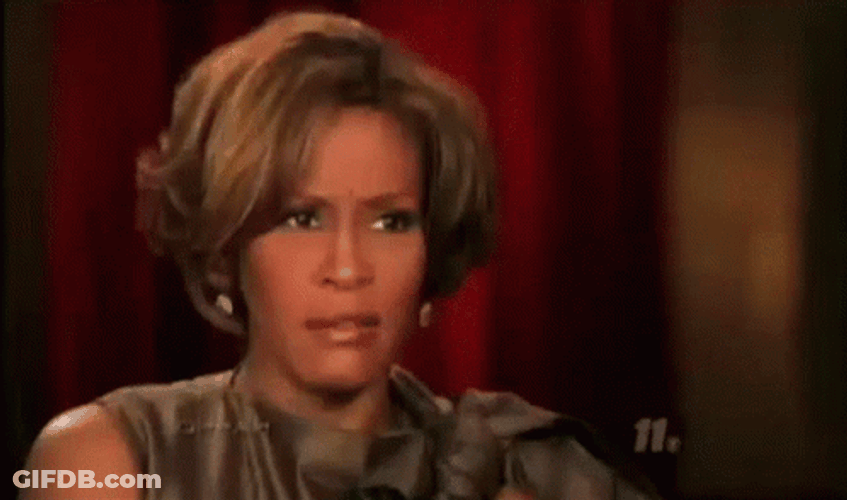 Oprah Winfrey Smile Whitney Houston Confused Interview GIF