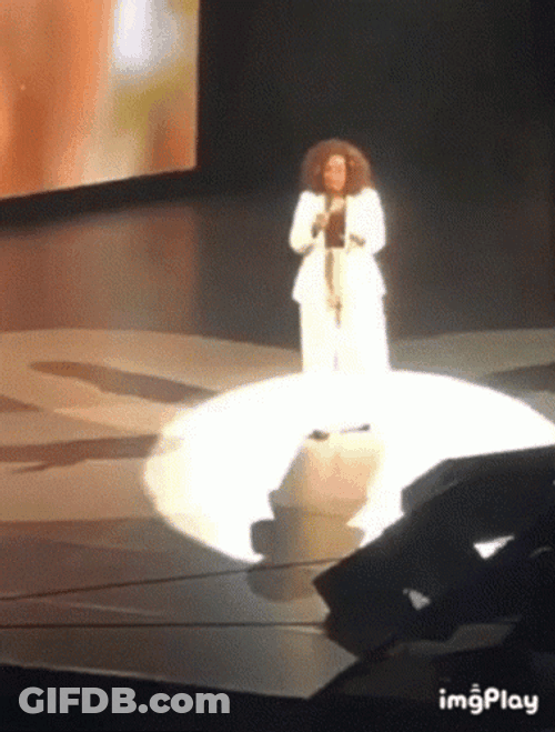 Oprah Winfrey Tripped Fall Floor Spotlight GIF