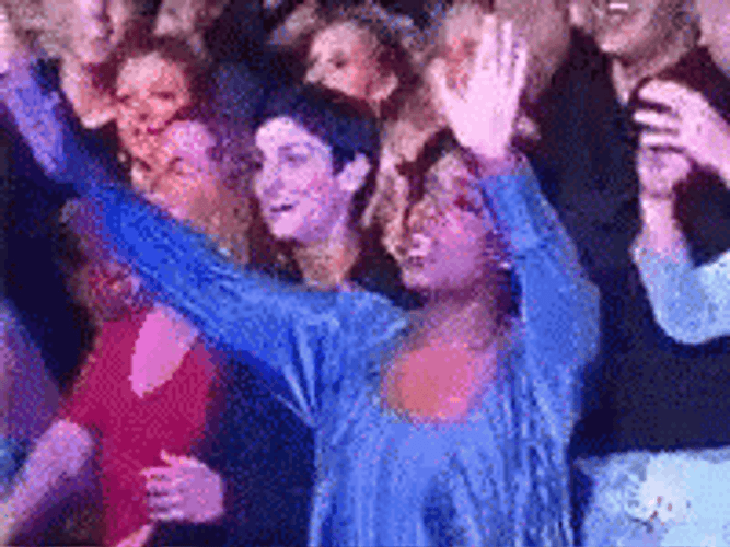Oprah Winfrey Waving Arms Happy Dance Party GIF