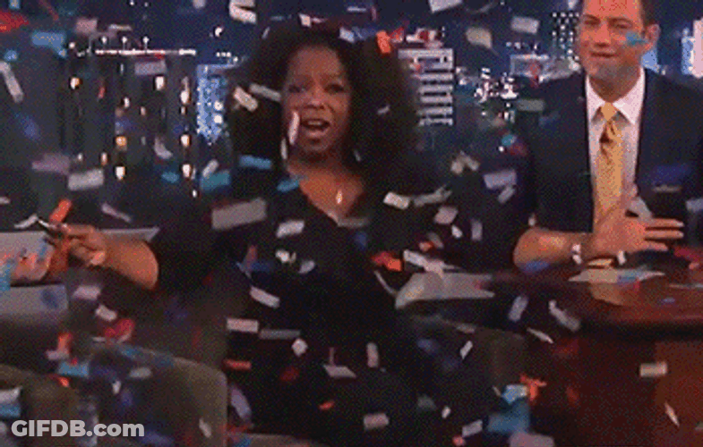 Oprah Winfrey Winner Confetti Success The Clippers GIF
