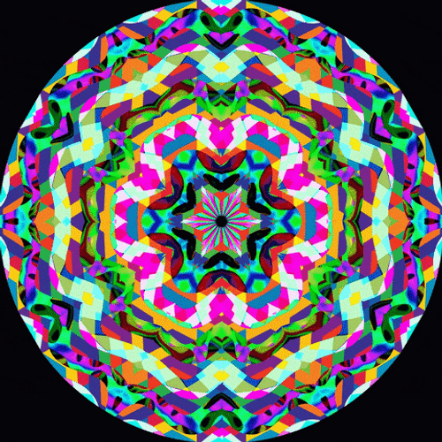 Optical Art Spinning Kaleidoscope GIF