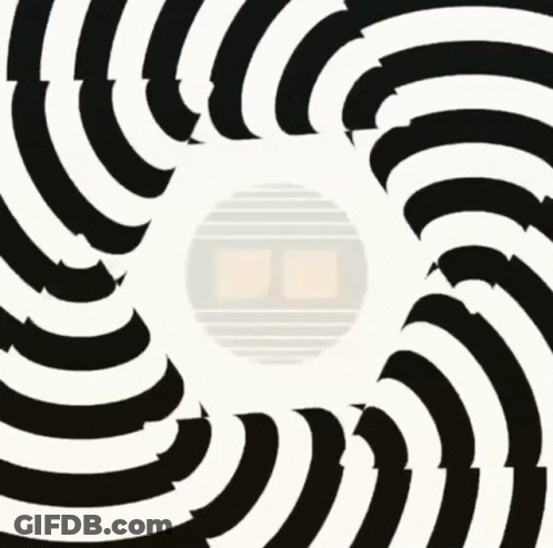 Optical Illusion Black And White Stripes With Circle GIF