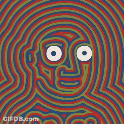 Optical Illusion Face With Big Eyes GIF