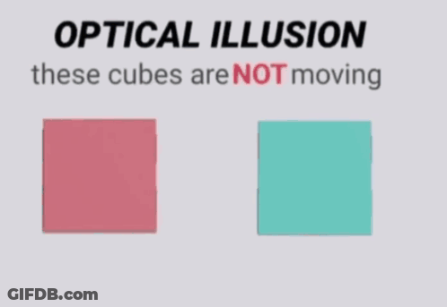 Optical Illusion These Cubes Are Not Moving GIF