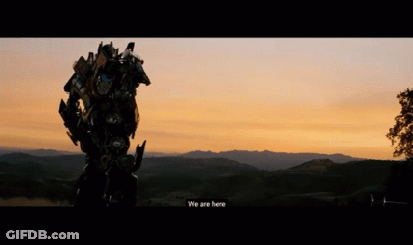 Optimus Prime Beautiful Sunrise GIF