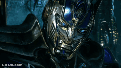 Optimus Prime Close Up Blue Eyes GIF