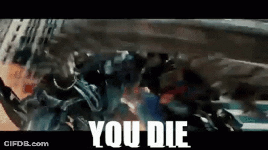 Optimus Prime Fiery Combat You Die GIF