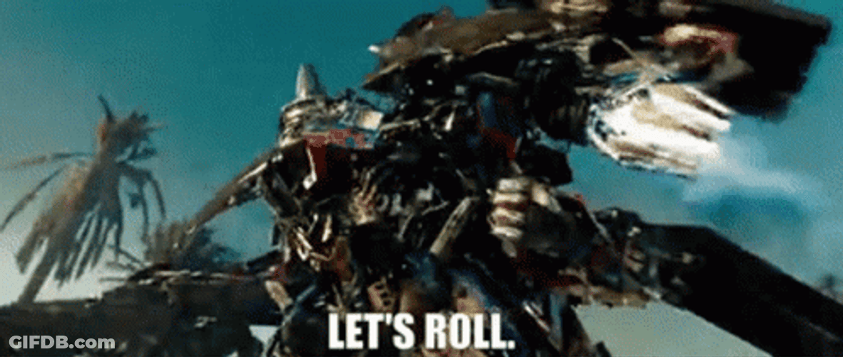 Optimus Prime Let's Roll GIF