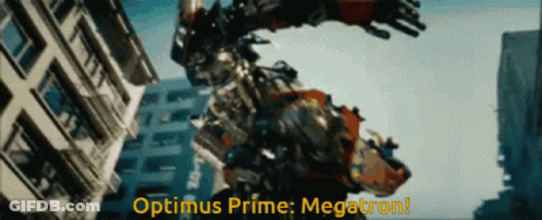 Optimus Prime Megatron On Screen GIF