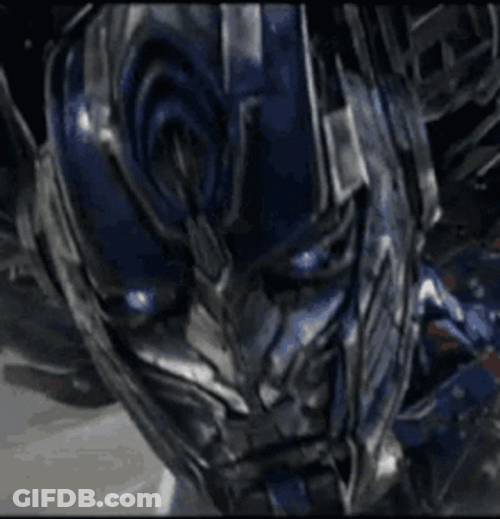 Optimus Prime Savage Look GIF