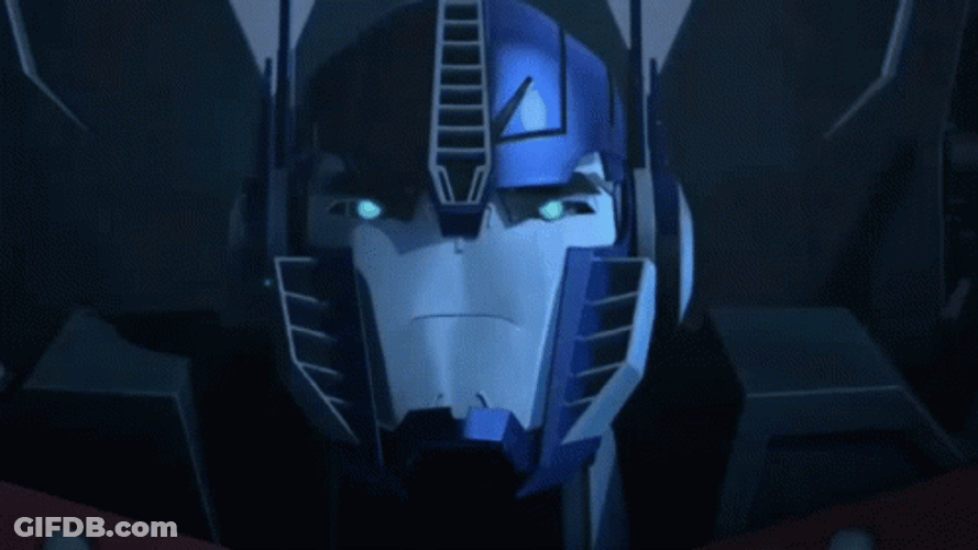 Optimus Prime Silver Mouth Transformation GIF