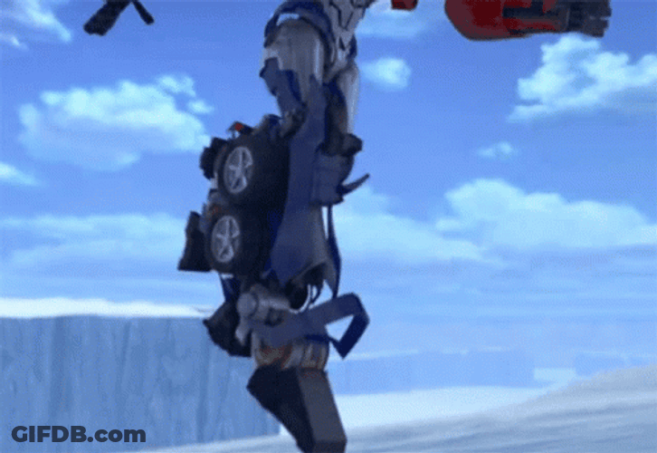 Optimus Prime Transforming On Air GIF