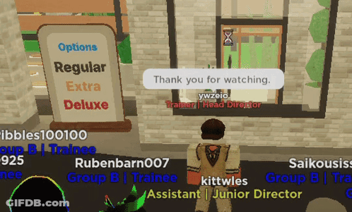Options Regular Extra Deluxe Thank You For Watching GIF