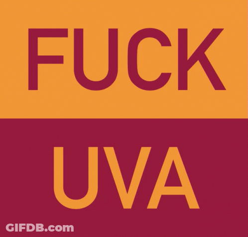 Orange And Purple Sign Saying Fuck Uva GIF