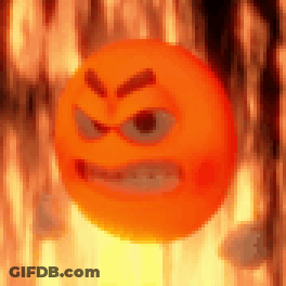 Orange Angry Smiley Face GIF