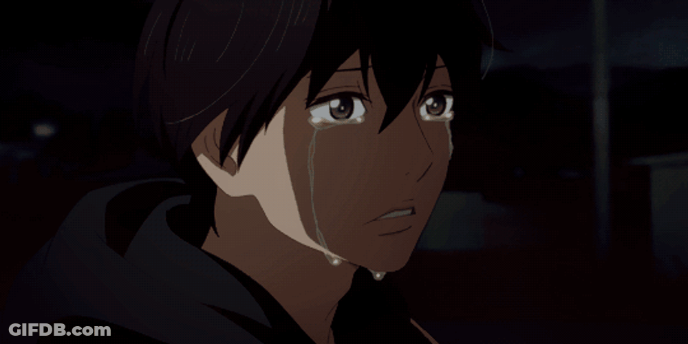 Orange Anime Kakeru Naruse Crying GIF