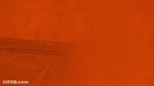 Orange Background Saying Go U Chdown GIF