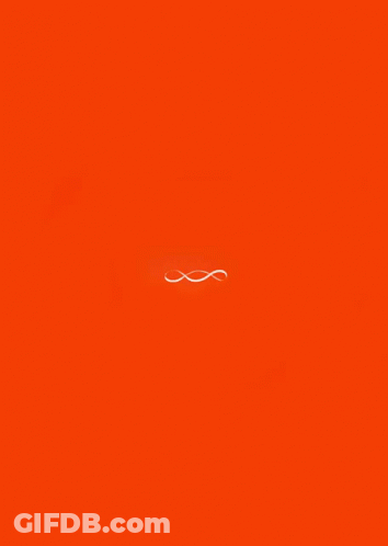 Orange Background With White Circle Letter E GIF