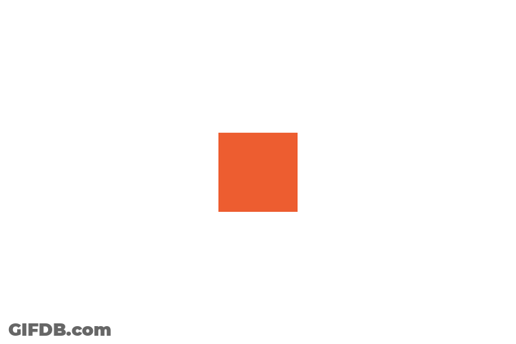 Orange Box Changing Shape GIF