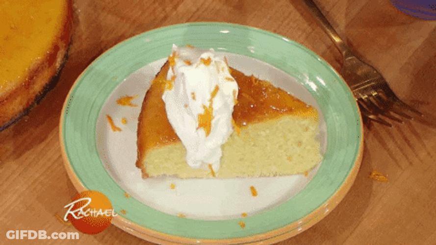 Orange Cake Glazing Tops GIF
