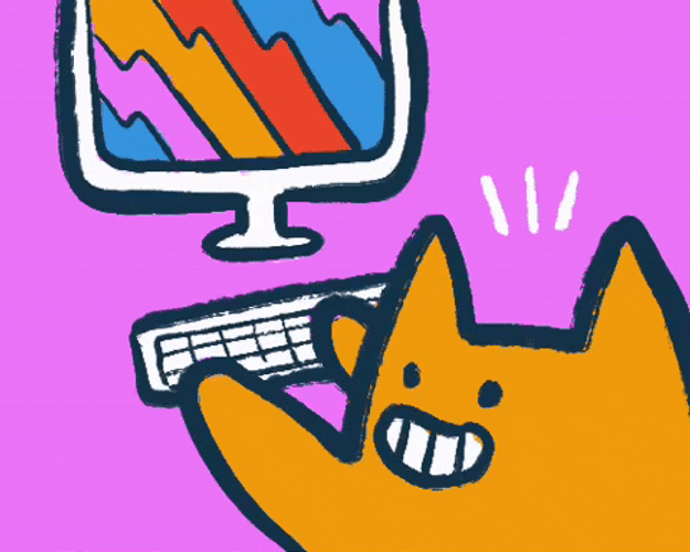 Orange Cat Click GIF