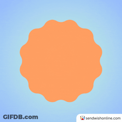 Orange Circle Saying Hip Hip Hooray GIF