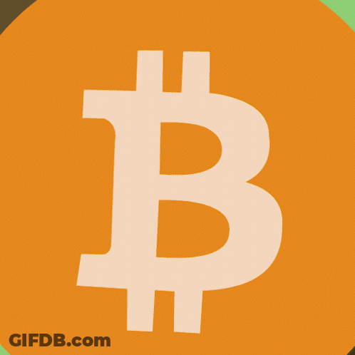 Orange Circle With White B GIF