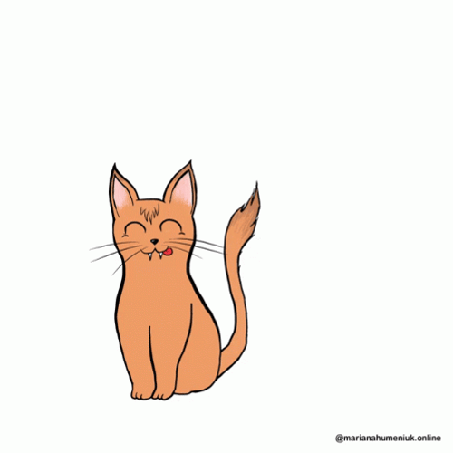 Orange Cute Cat Food Temptation GIF