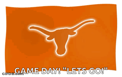 Orange Flag Longhorn Game Day Lets Go GIF