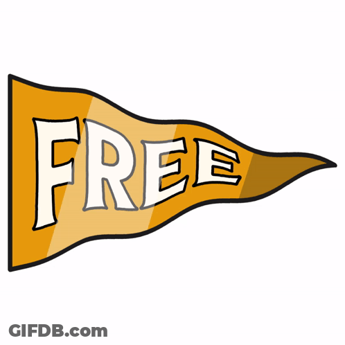Orange Flag Saying Free GIF