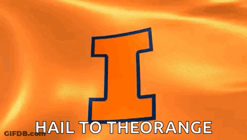 Orange Flag With Letter I And Hail To The Orange GIF