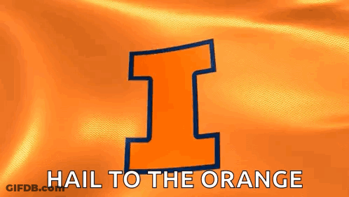 Orange Flag With Letter I GIF